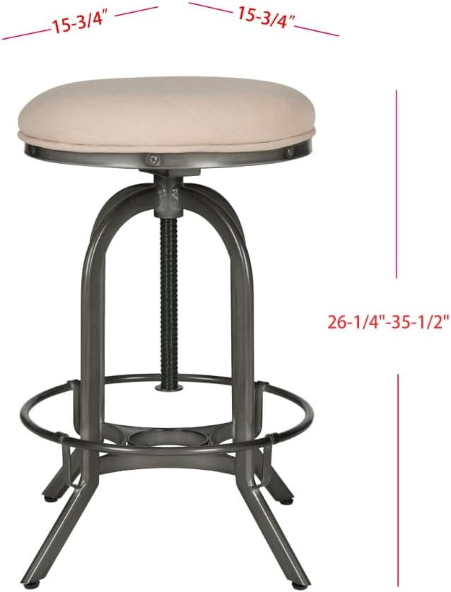 image:imageSafavieh Home Collection Wildomar Tan Swivel StoolBeige