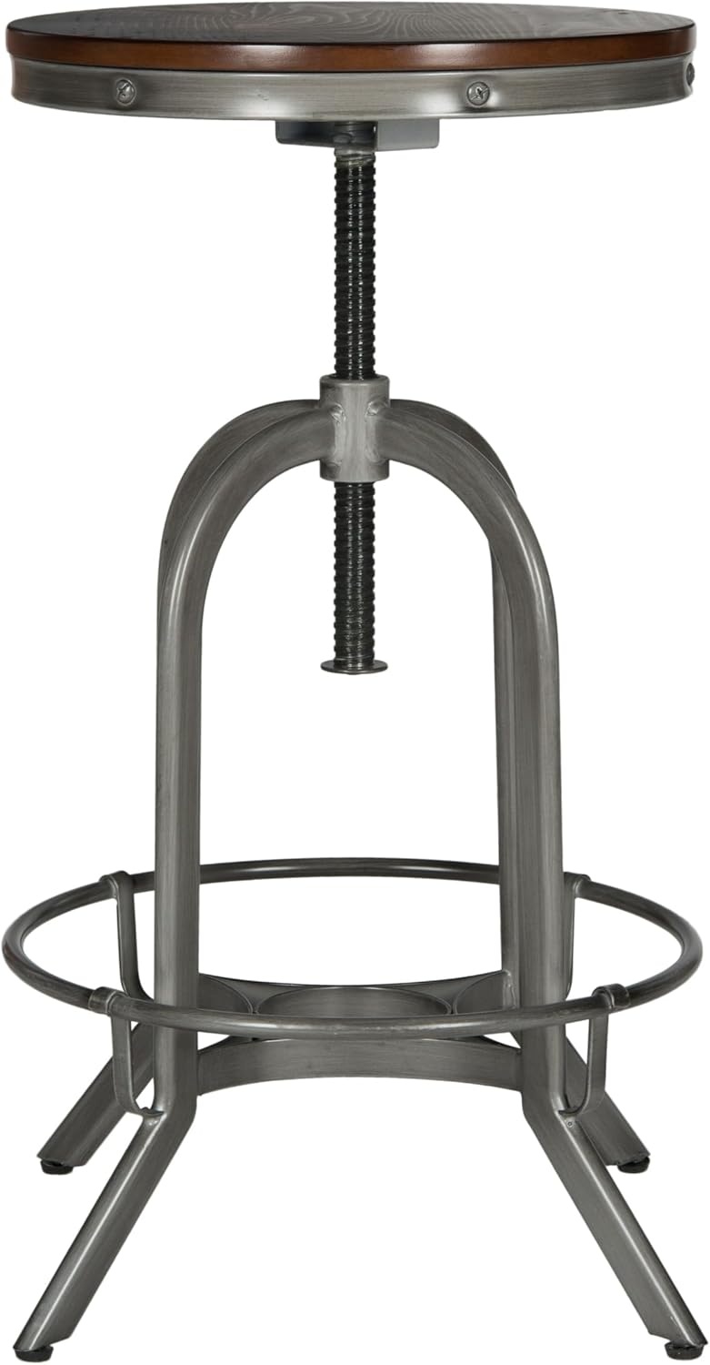 image:imageSafavieh Home Collection Wildomar Tan Swivel StoolBurnt Oak