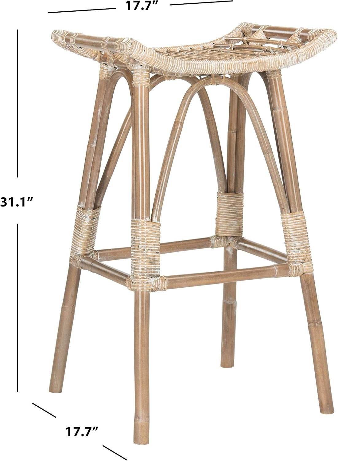 image:imageSafavieh Leda Bar Stool BrownWhite Grey