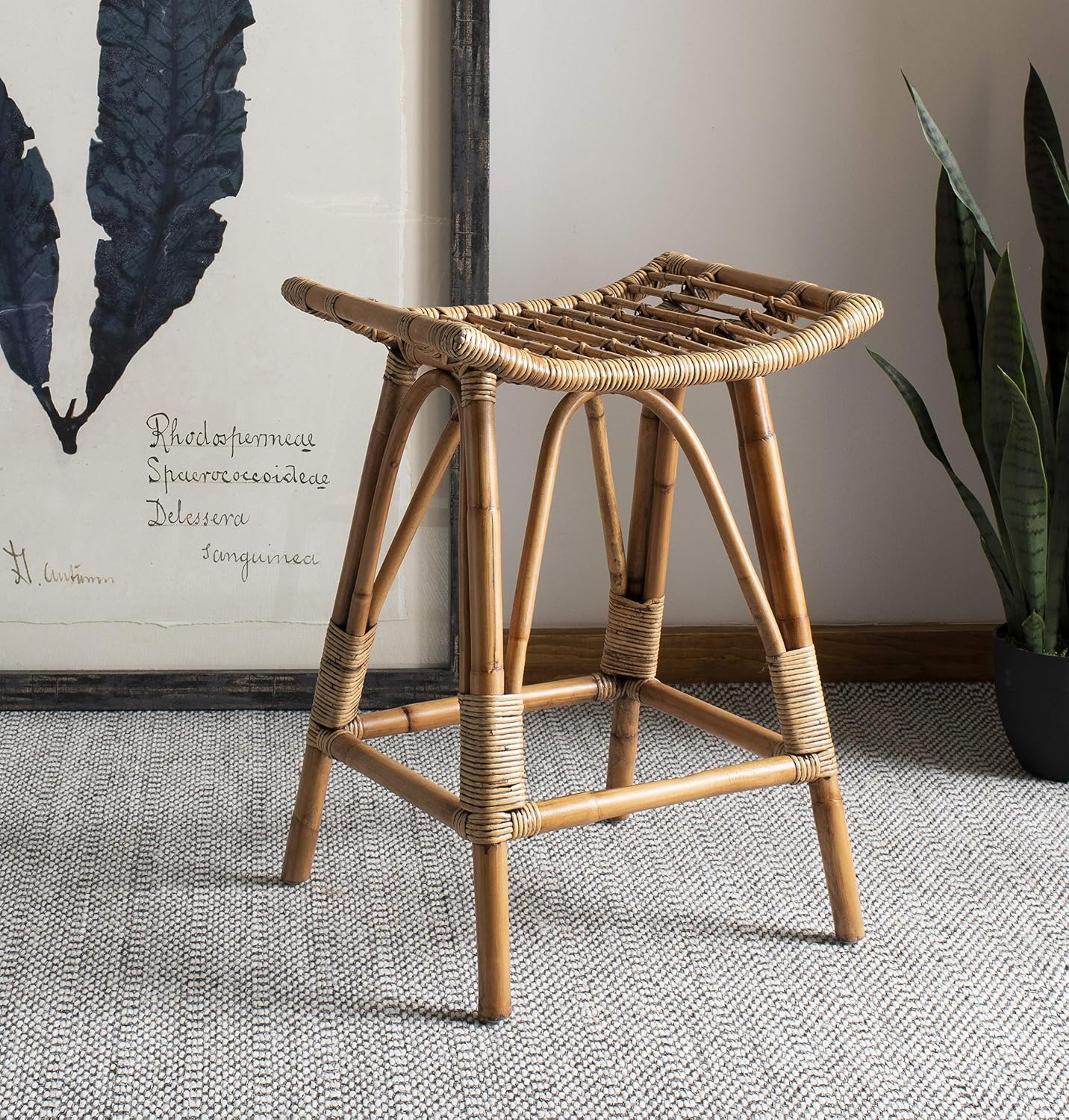 image:imageSafavieh Leda Counter Stool WhiteGreyBrown