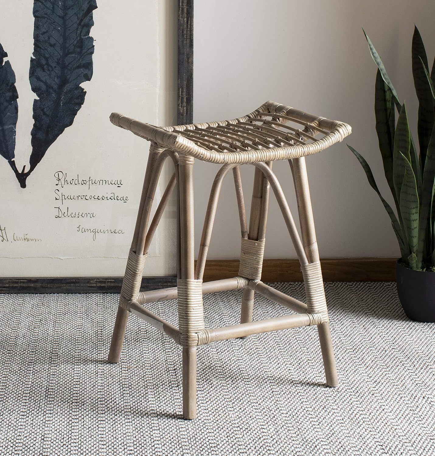 image:imageSafavieh Leda Counter Stool WhiteGreyWhite Grey