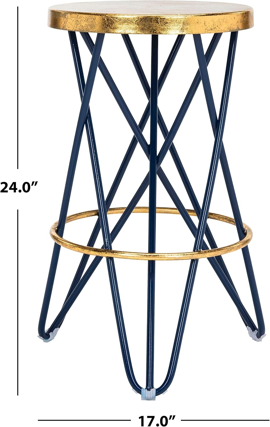 image:imageSafavieh Lorna Counter Bar Stool BlackGoldNavy Gold