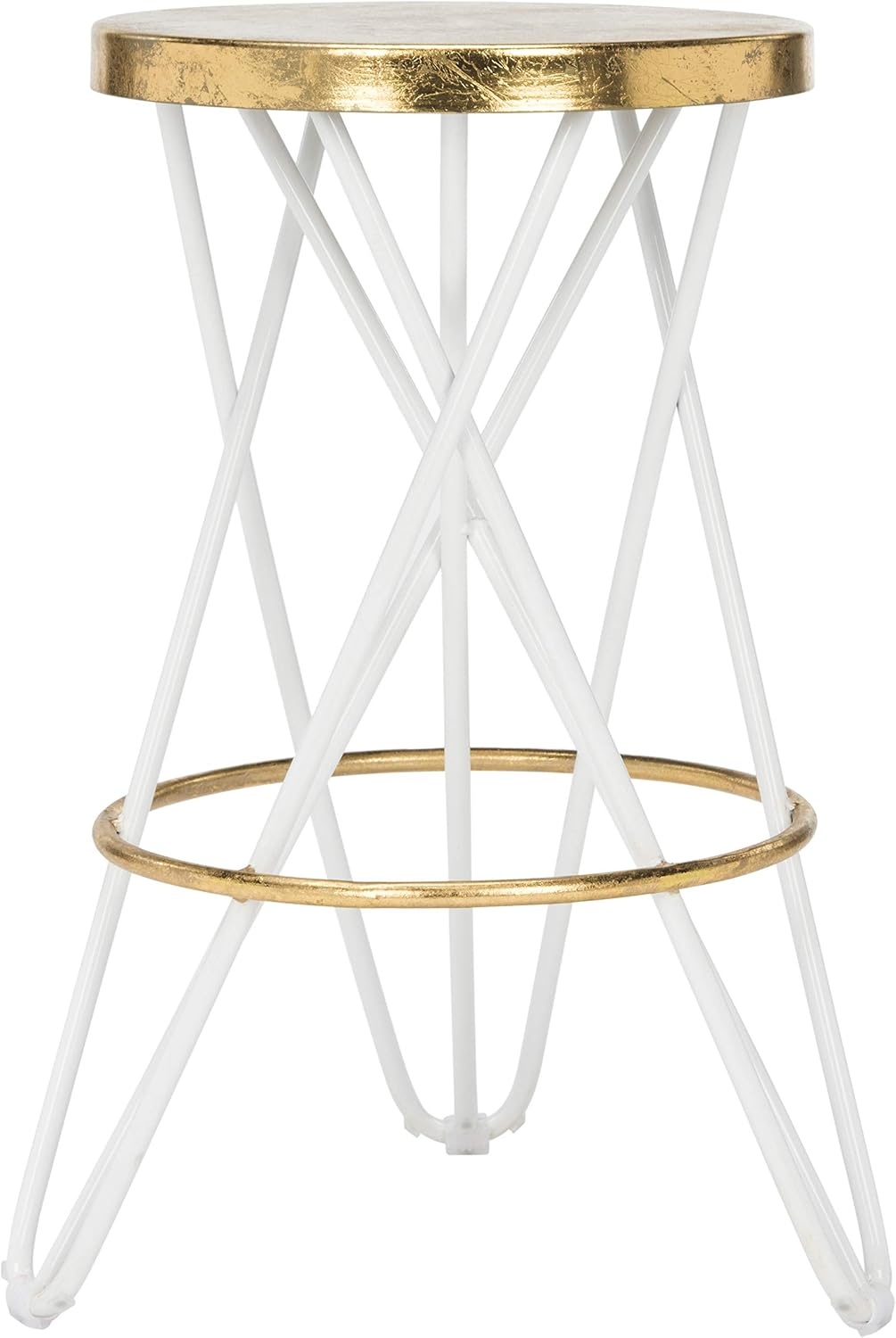 image:imageSafavieh Lorna Counter Bar Stool BlackGoldWhite Gold