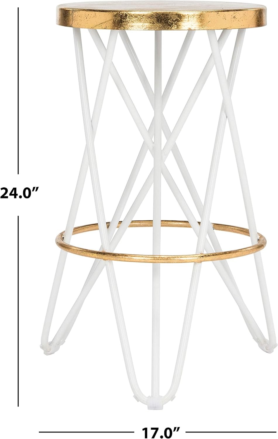 image:imageSafavieh Lorna Counter Bar Stool BlackGoldWhite Gold