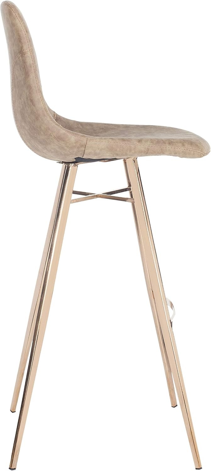 image:imageSafavieh Mathison Bar Stool TaupeCopperBrown Copper