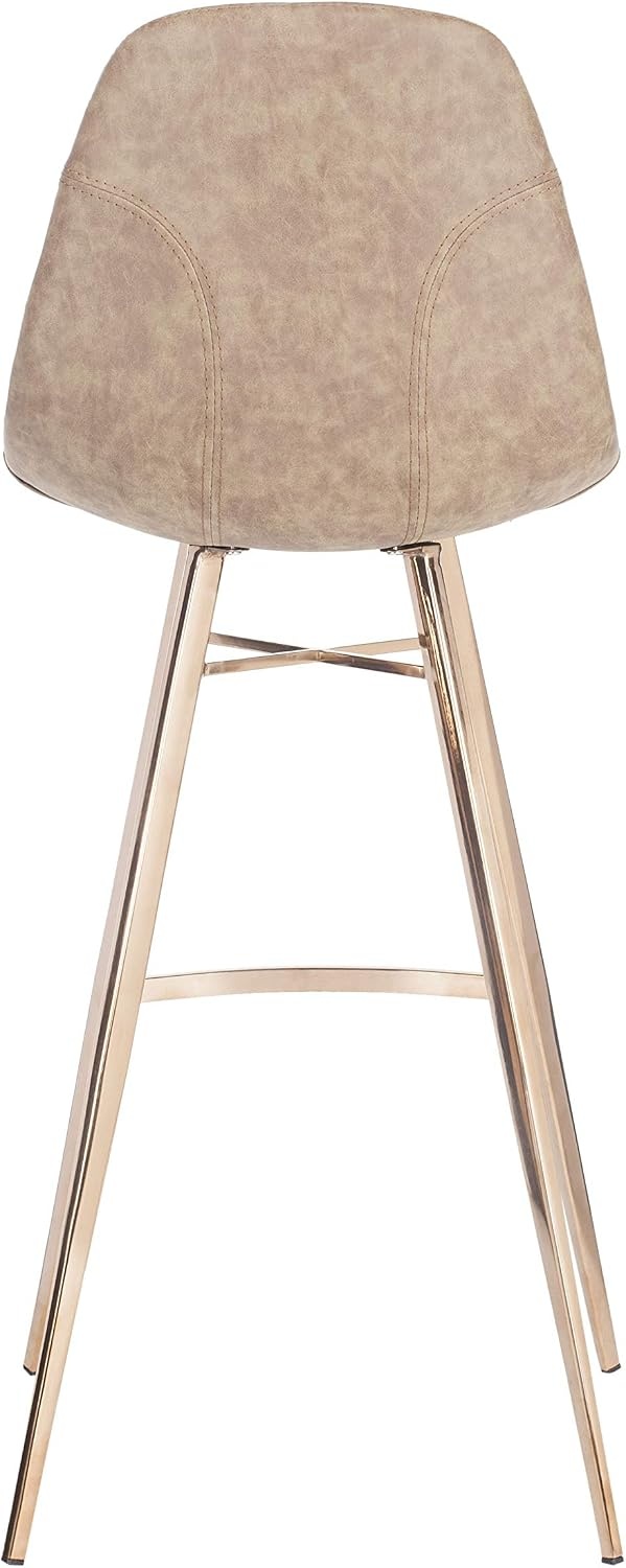 image:imageSafavieh Mathison Bar Stool TaupeCopperBrown Copper