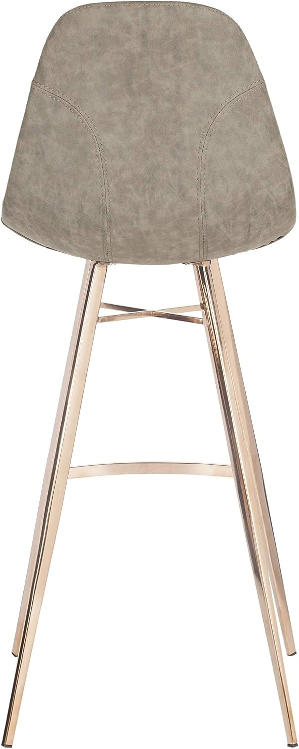image:imageSafavieh Mathison Bar Stool TaupeCopperTaupe Copper