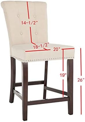 image:imageSafavieh Taylor Counter Stool BrownEspressoBeige Espresso