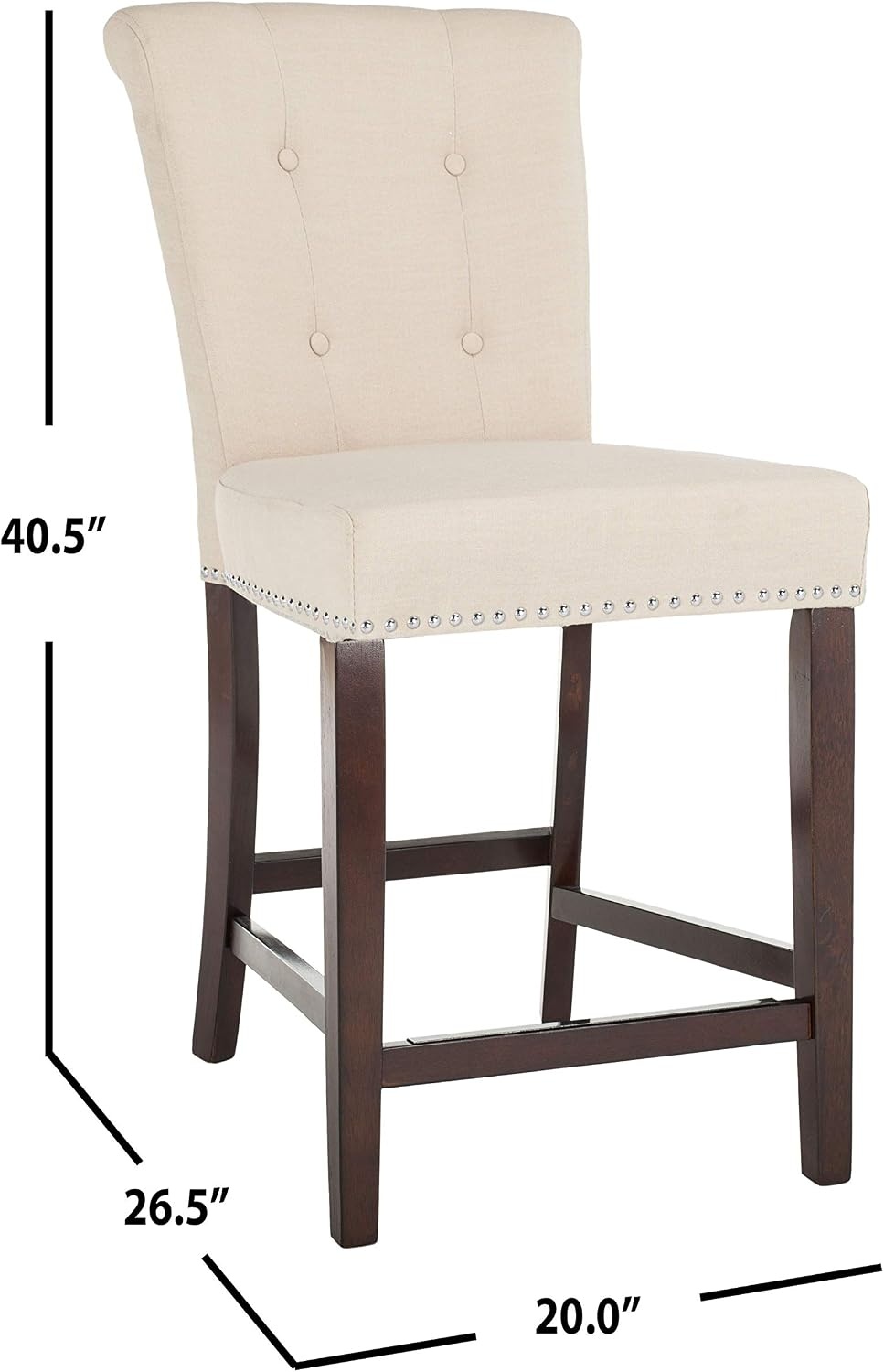 image:imageSafavieh Taylor Counter Stool BrownEspressoBeige Espresso