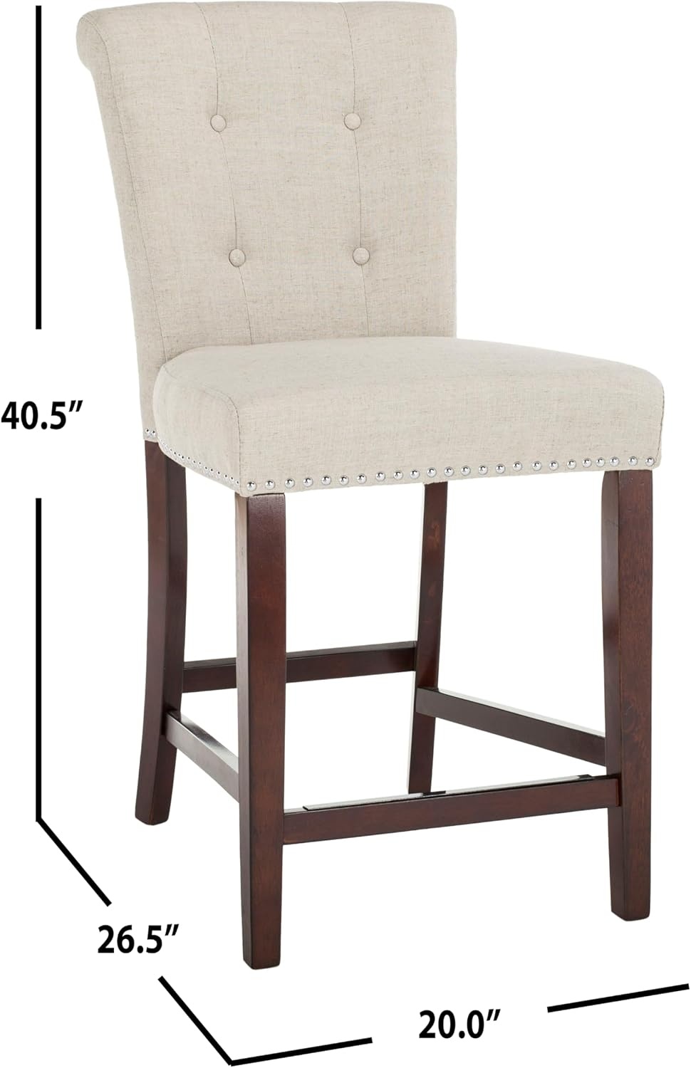 image:imageSafavieh Taylor Counter Stool BrownEspressoLight Grey Espresso