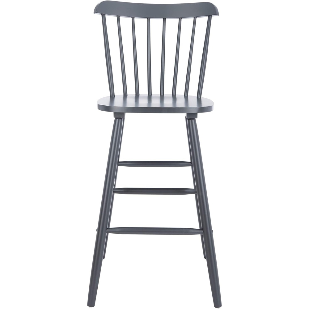 image:imageSAFAVIEH Furniture  Galena Bar Stool Set of 2  Dusty Green  Solid Wood  Modern CleanLine Design  Ideal for Kitchen Bar Area Dining Room 30 Seat Height BST8502FSET2Grey