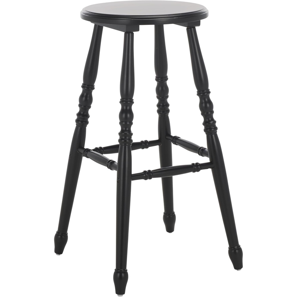 image:imageSAFAVIEH Home Collection Sidiko White Washed Solid Wood Bar Stool 29Inch Seat Height Set of 2 Farmhouse SpindleLeg Bar Seating BST8509BSET2White Washed