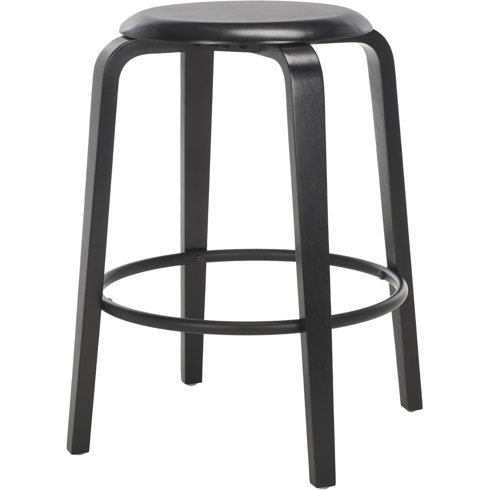 image:imageSAFAVIEH Home Collection Luella Black 26inch Seat Height Backless Counter Stool Set of 2BlackBlack