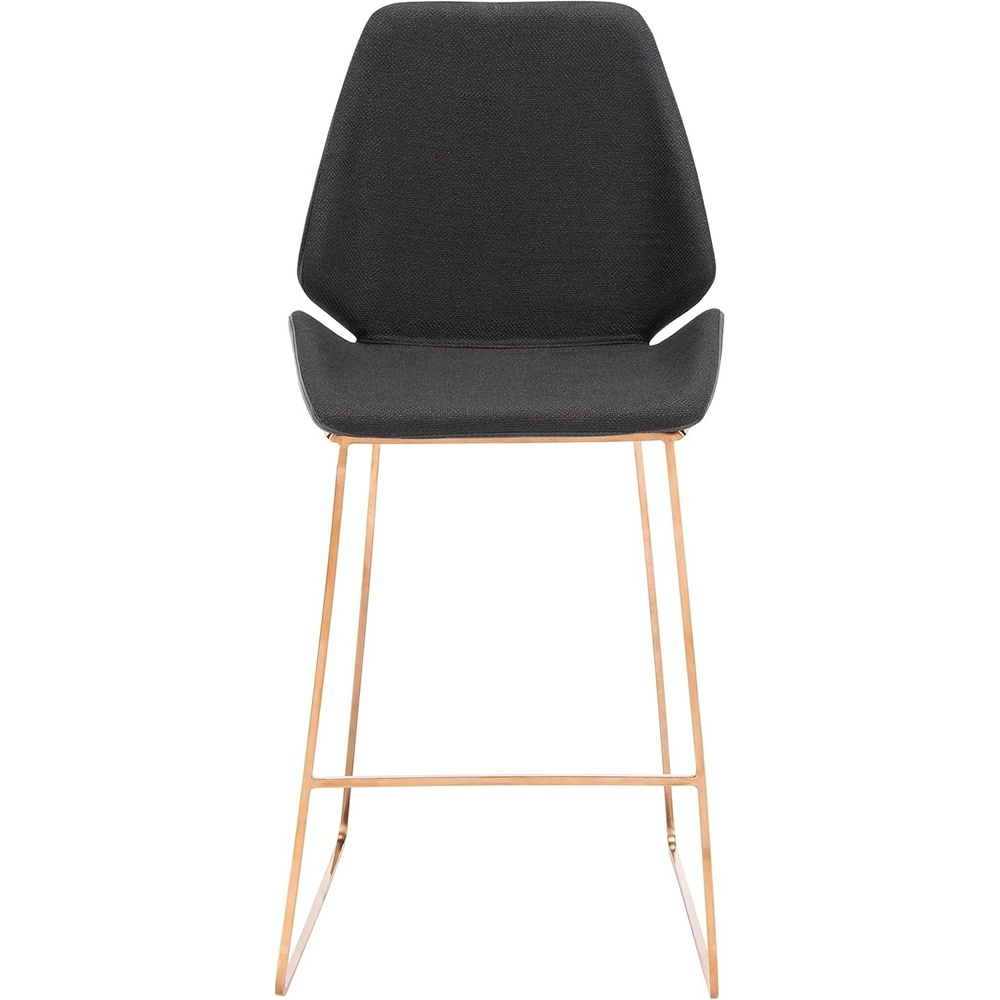 image:imageSAFAVIEH Home Collection Masami Grey Faux LeatherGold 26inch Counter StoolBlack Gold