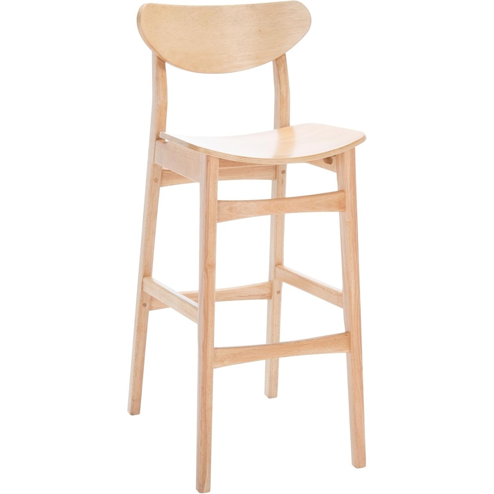 image:imageSAFAVIEH Home Collection Thaxton MidCentury Farmhouse Natural 30inch Bar Stool Set of 2Natural