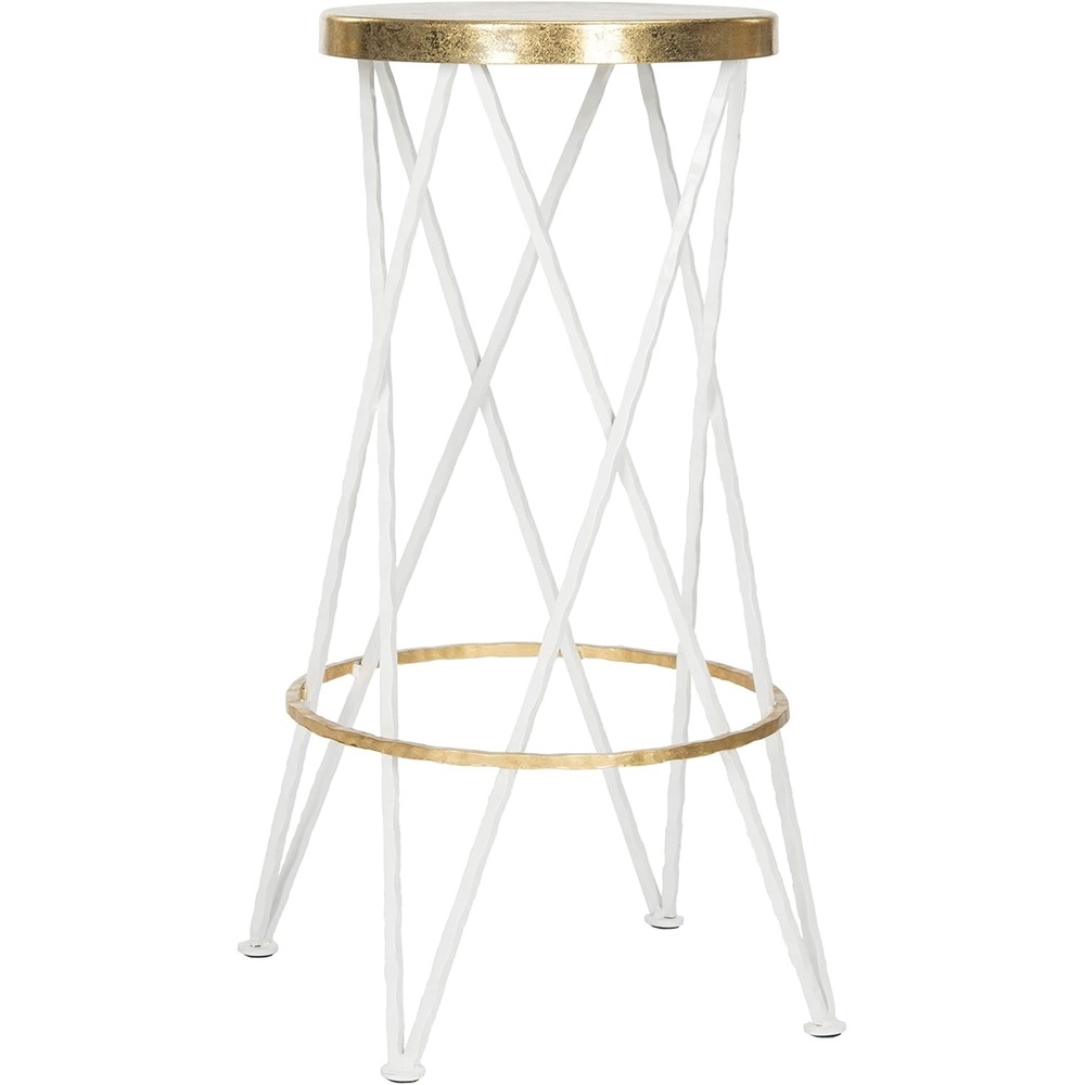 image:imageSafavieh Hester Bar Stool WhiteGoldWhite Gold