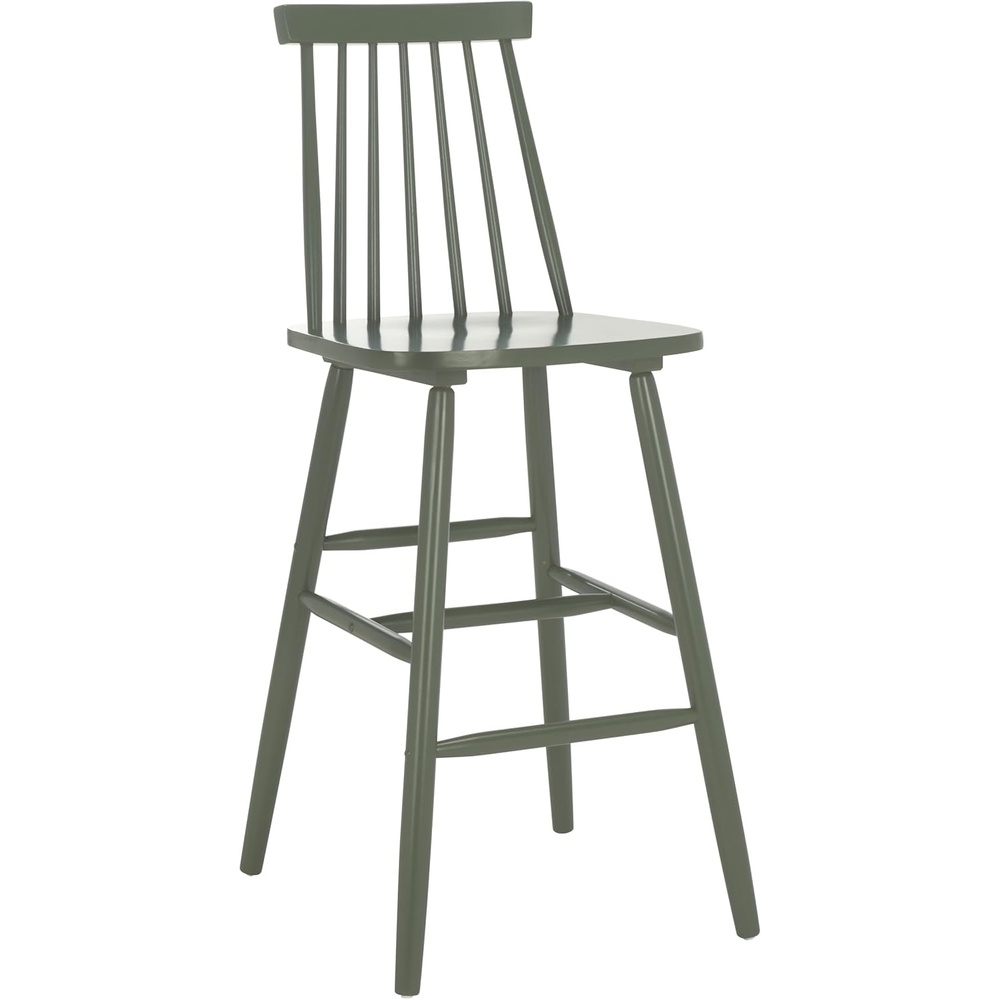 image:imageSafavieh Home Collection Beaufort Spindle Back Black 30inch Bar Stool Set of 2Dusty Green