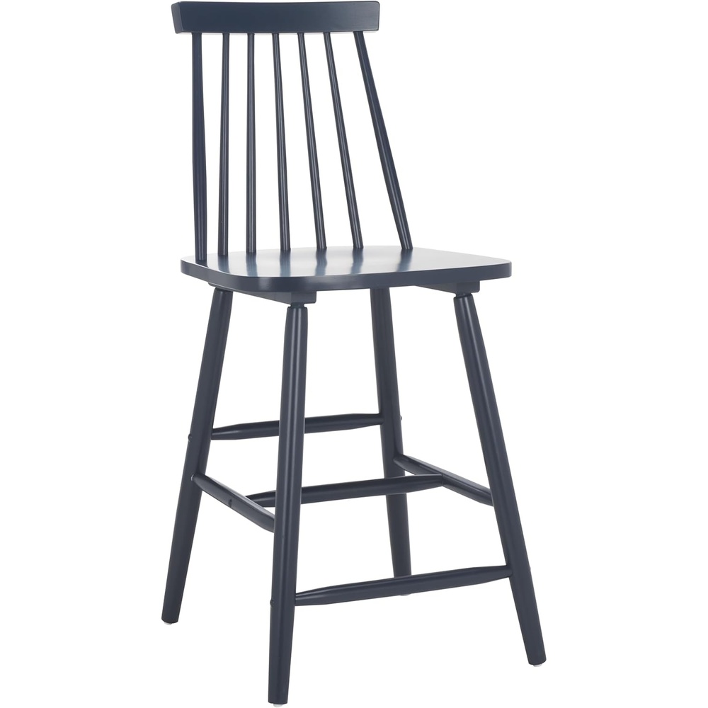 image:imageSafavieh Home Collection Beaufort Spindle Back Black Counter 24inch Stool Set of 2Navy