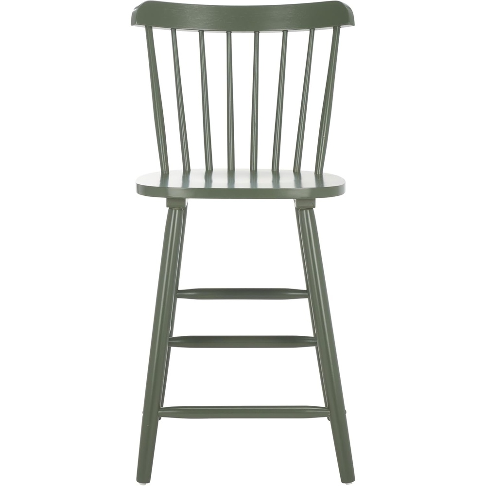 image:imageSafavieh Home Collection Galena Spindle Back Natural Counter 24inch Stool Set of 2Dusty Green