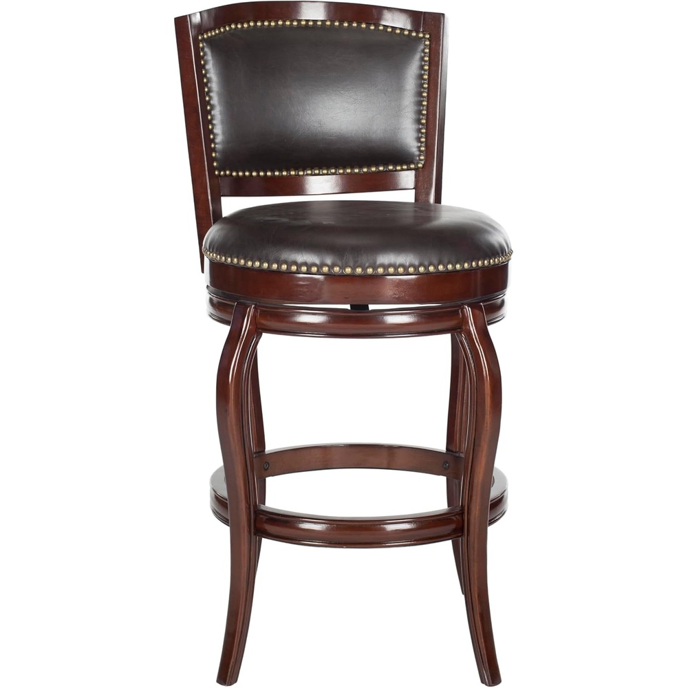 image:imageSafavieh Home Collection Pasquale Walnut 29inch Bar StoolSierraBrown