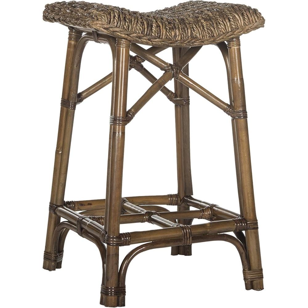 image:imageSafavieh Home Collection Ramiro Natural Brown Wicker Barstool