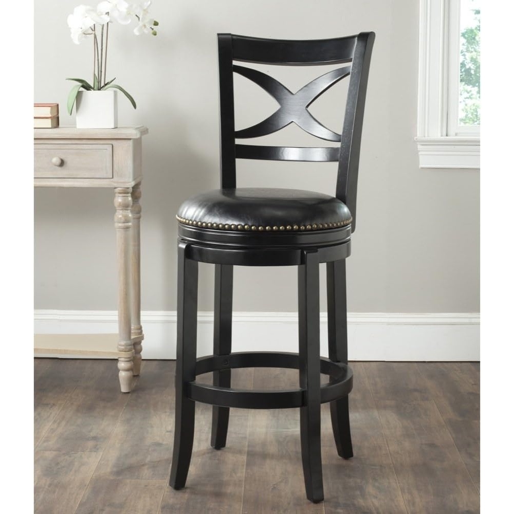 image:imageSafavieh Home Collection Santino Sierra Brown 29inch Bar StoolBlack