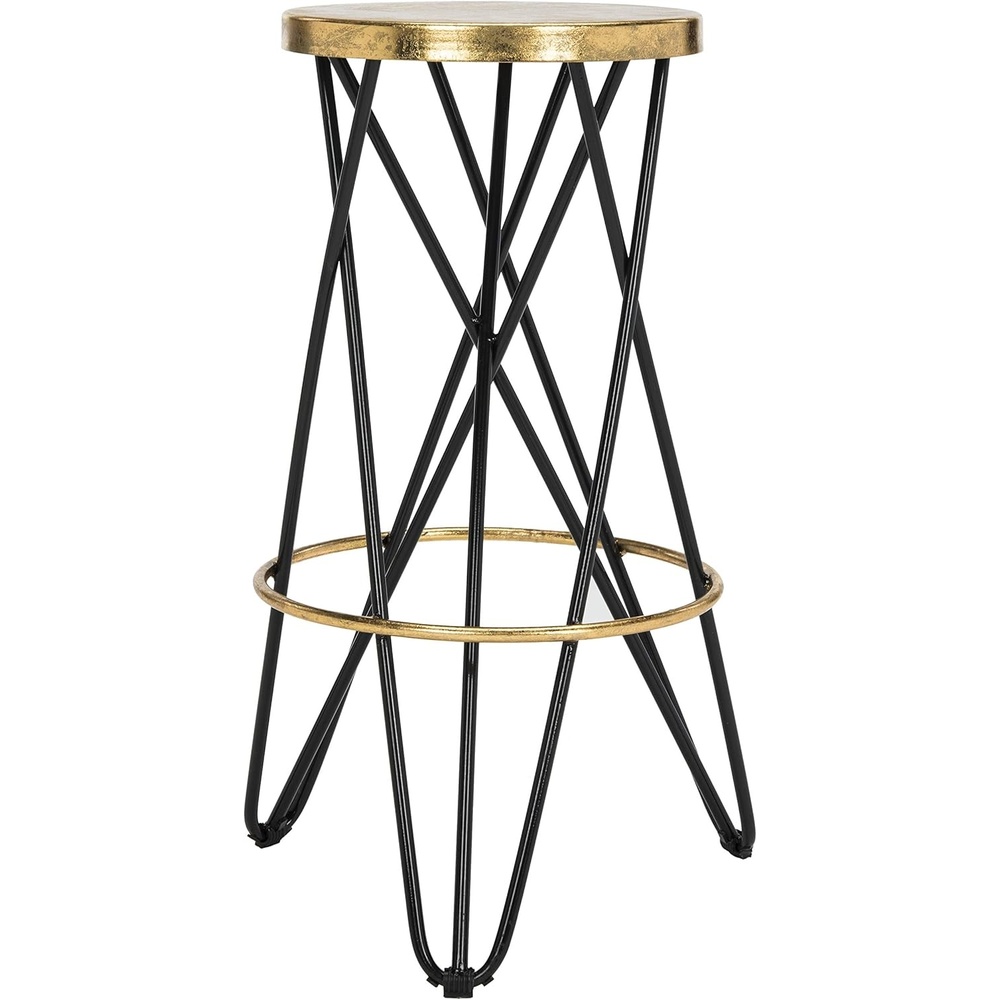 image:imageSafavieh Lorna Bar Stool BeigeGoldBlack  Gold