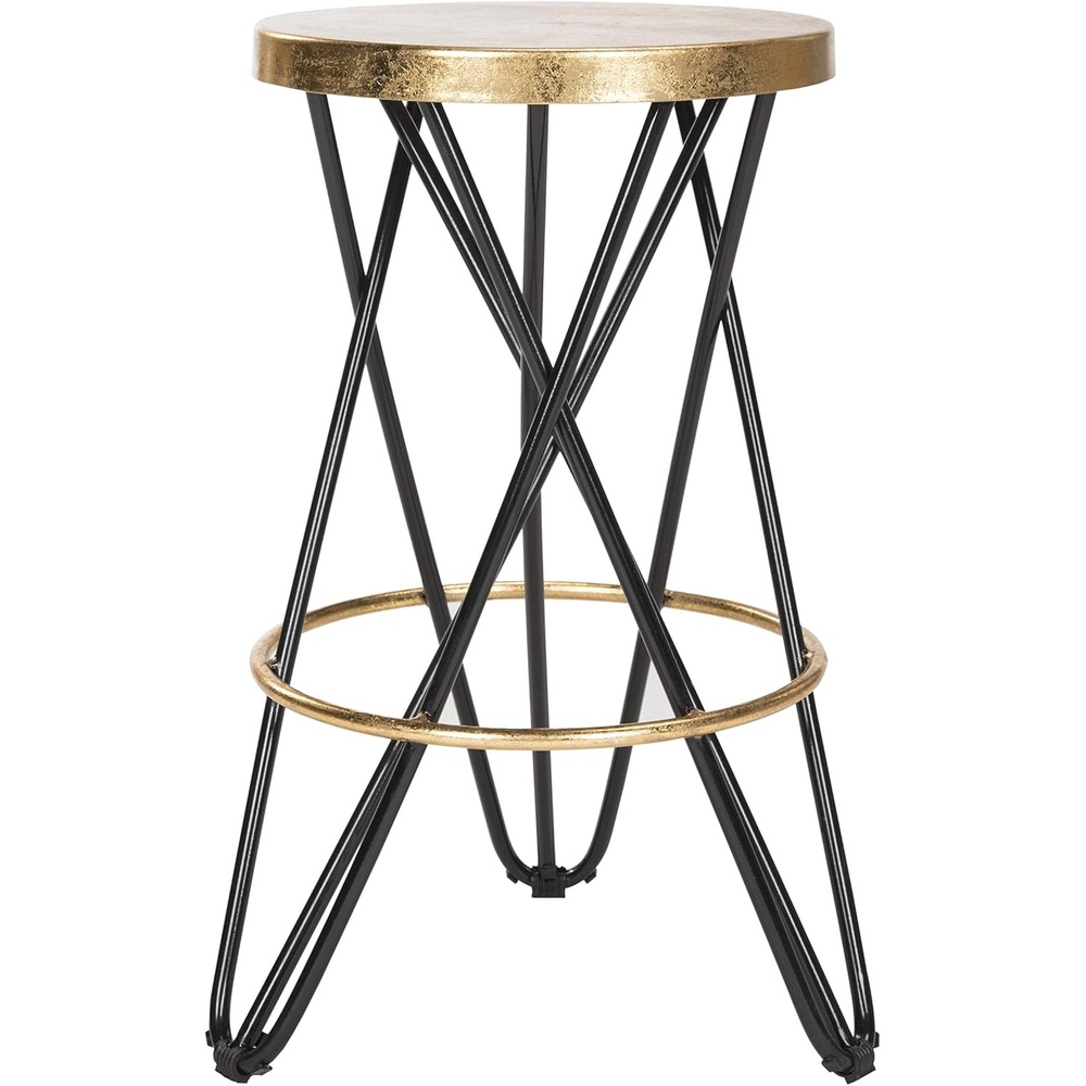 image:imageSafavieh Lorna Counter Bar Stool BlackGoldBlack Gold