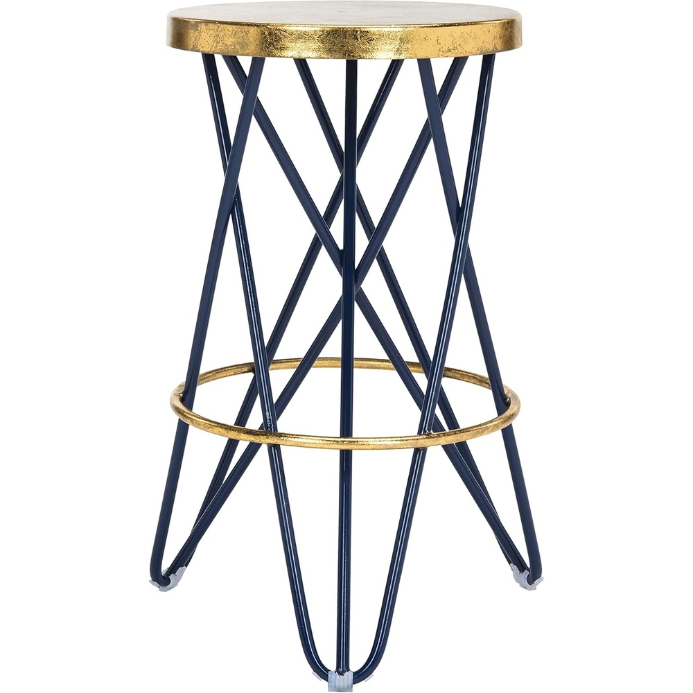 image:imageSafavieh Lorna Counter Bar Stool BlackGoldNavy Gold