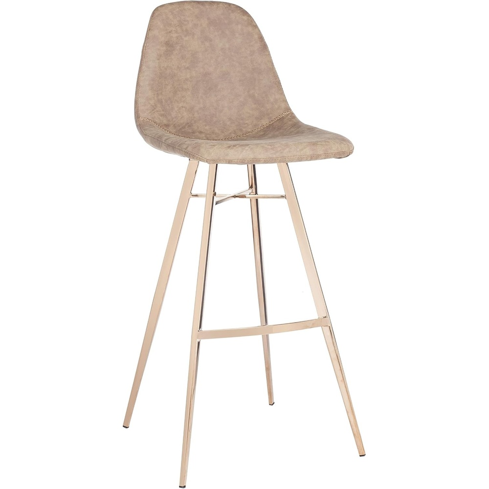 image:imageSafavieh Mathison Bar Stool TaupeCopperBrown Copper