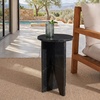SAFAVIEH Couture Collection Devlin Black Marble Drink Table (Fully Assembled)(Black)