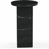 SAFAVIEH Couture Collection Devlin Black Marble Drink Table (Fully Assembled)(Black)