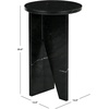 SAFAVIEH Couture Collection Devlin Black Marble Drink Table (Fully Assembled)(Black)