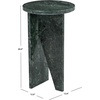 SAFAVIEH Couture Collection Devlin Black Marble Drink Table (Fully Assembled)(Green)