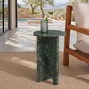 SAFAVIEH Couture Collection Devlin Black Marble Drink Table (Fully Assembled)(Green)