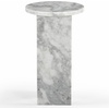 SAFAVIEH Couture Collection Devlin Black Marble Drink Table (Fully Assembled)(White)
