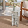 SAFAVIEH Couture Collection Devlin Black Marble Drink Table (Fully Assembled)(White)