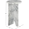 SAFAVIEH Couture Collection Devlin Black Marble Drink Table (Fully Assembled)(White)