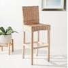 SAFAVIEH Furniture – Tobie Rattan Bar Stool – 17.7″ Seat Height – Grey White-Wash – Mango Wood – Coastal Rattan-Seat Design – Ideal for Kitchen, Bar Area, Dining Room – Fully Assembled (BST6500B)(Natural White Wash)