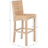 SAFAVIEH Furniture – Tobie Rattan Bar Stool – 17.7″ Seat Height – Grey White-Wash – Mango Wood – Coastal Rattan-Seat Design – Ideal for Kitchen, Bar Area, Dining Room – Fully Assembled (BST6500B)(Natural White Wash)