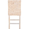 SAFAVIEH Furniture – Tobie Rattan Counter Stool – 23.62″ Seat Height – White-Washed – Mango Wood – Coastal Rattan-Seat Design – Ideal for Kitchen, Bar Area, Dining Room – Fully Assembled (BST6501C)(Natural White Wash)