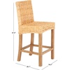 SAFAVIEH Furniture – Tobie Rattan Counter Stool – 23.62″ Seat Height – White-Washed – Mango Wood – Coastal Rattan-Seat Design – Ideal for Kitchen, Bar Area, Dining Room – Fully Assembled (BST6501C)(Natural / Natural)