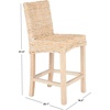 SAFAVIEH Furniture – Tobie Rattan Counter Stool – 23.62″ Seat Height – White-Washed – Mango Wood – Coastal Rattan-Seat Design – Ideal for Kitchen, Bar Area, Dining Room – Fully Assembled (BST6501C)(Natural White Wash)