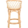SAFAVIEH Furniture – Yuta Rattan Swivel Counter Stool – 23.82″ Seat Height – White & Natural – Mango Wood – Coastal Rattan Design – Ideal for Kitchen, Bar Area – Fully Assembled (BST6504A)(White/Natural)