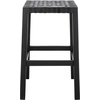 SAFAVIEH Home Capri Brown Wood and Leather 27-inch Counter Stool(Black / Black)