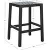 SAFAVIEH Home Capri Brown Wood and Leather 27-inch Counter Stool(Black / Black)
