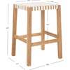 SAFAVIEH Home Capri Brown Wood and Leather 27-inch Counter Stool(Natural / White)