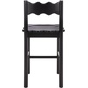 SAFAVIEH Home Collection – Nolly Black Solid Wood Counter Chair, Scallop-Back Farmhouse Kitchen Seating (BST9212B)