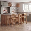 SAFAVIEH Home Collection – Nolly Natural Solid Wood Counter Chair, Scallop-Back Farmhouse Kitchen Seating (BST9212A)