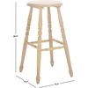 SAFAVIEH Home Collection – Sidiko White Washed Solid Wood Bar Stool, 29-Inch Seat Height, Set of 2, Farmhouse Spindle-Leg Bar Seating (BST8509B-SET2)(Matte Black)